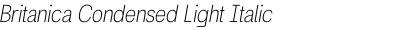 Britanica Condensed Light Italic